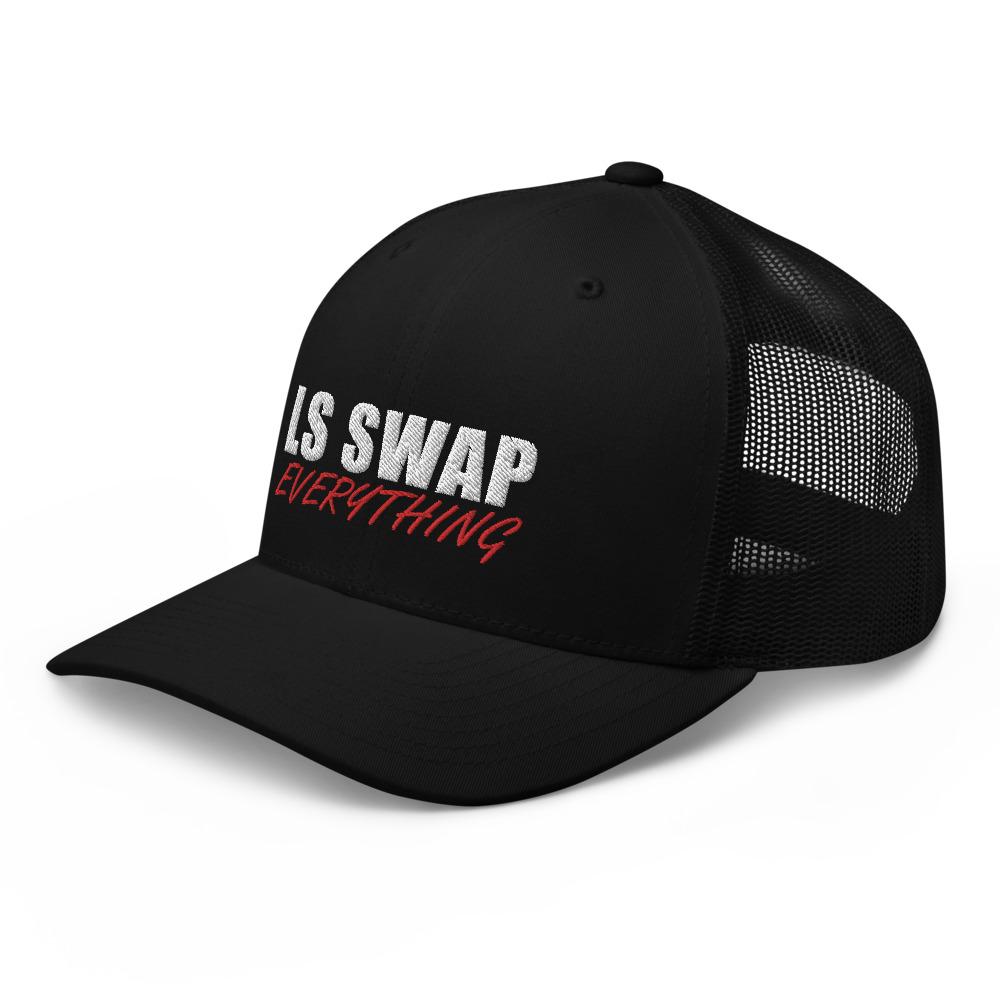 LS Swap Everything Hat Trucker Cap-In-Black-From Aggressive Thread
