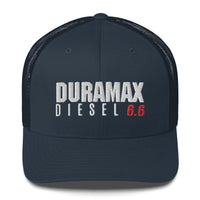 Thumbnail for Duramax 6.6 Trucker Hat From Aggressive Thread in Navy