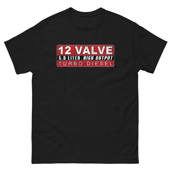 12_Valve_Cummins_Diesel_Truck_Tee_Shirt_black