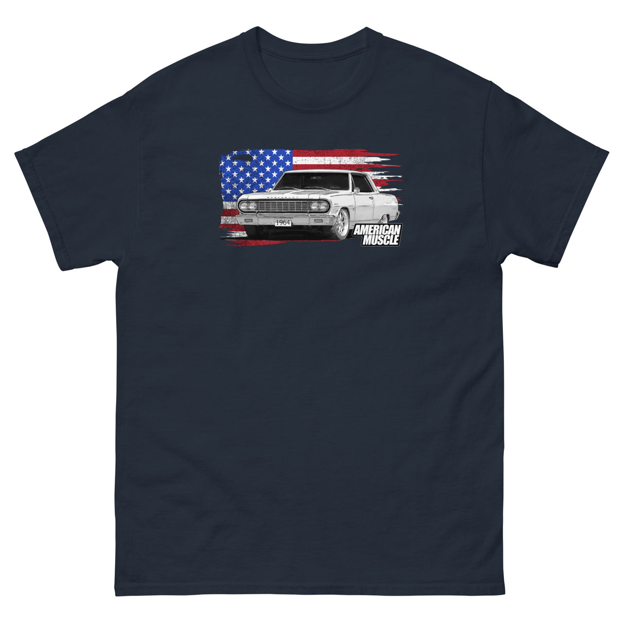 1964 Chevelle T-Shirt With American Flag