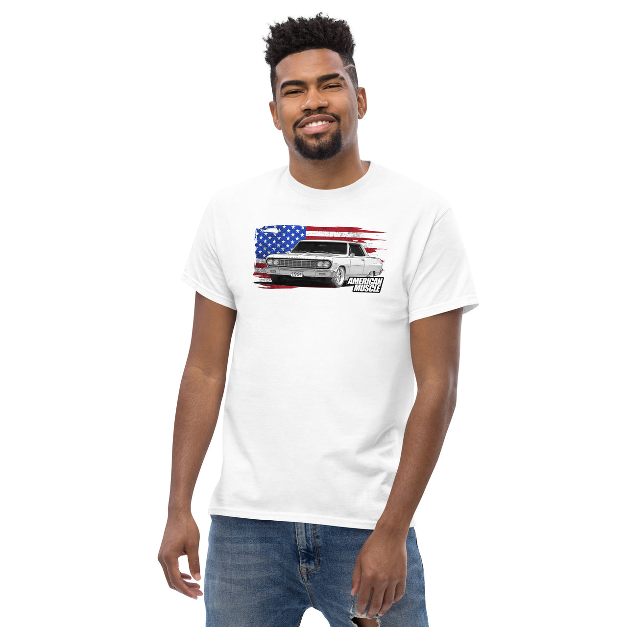 1964 Chevelle T-Shirt With American Flag