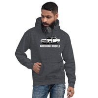Thumbnail for man modeling 1965 Chevelle Hoodie in grey