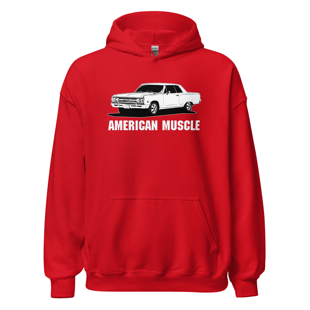 1965 Chevelle Hoodie in red