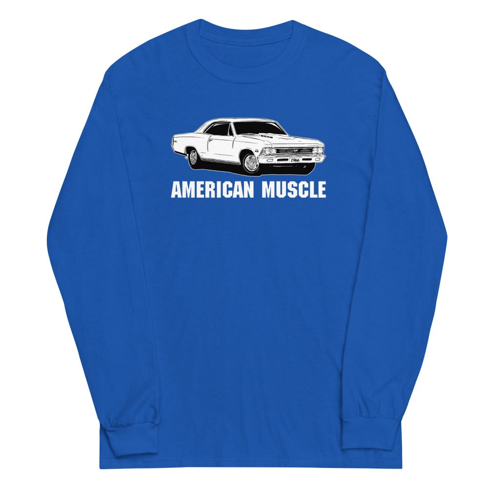 1966 Chevelle Long Sleeve T-Shirt in royal
