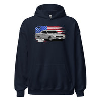 Thumbnail for 1966 Chevelle Car Hoodie Sweatshirt With American Flag design - in navy