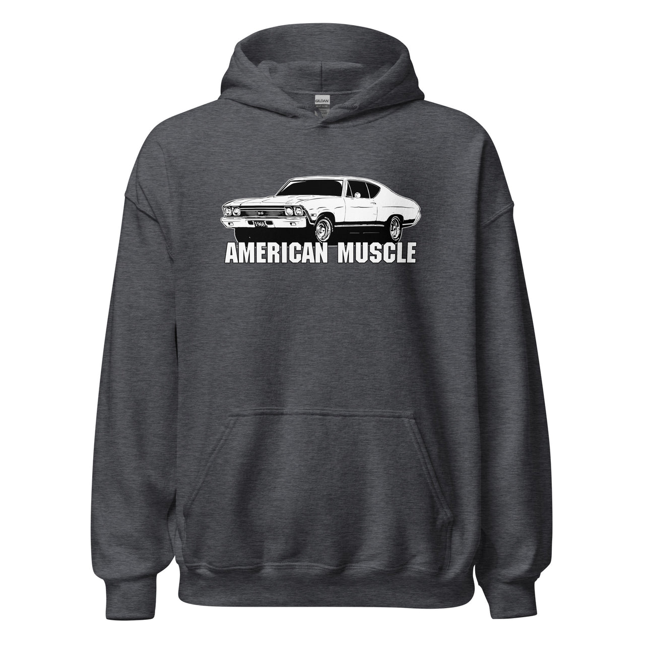 1968 chevelle hoodie in grey