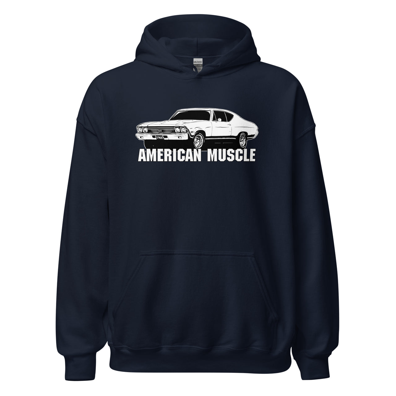 1968 chevelle hoodie in navy