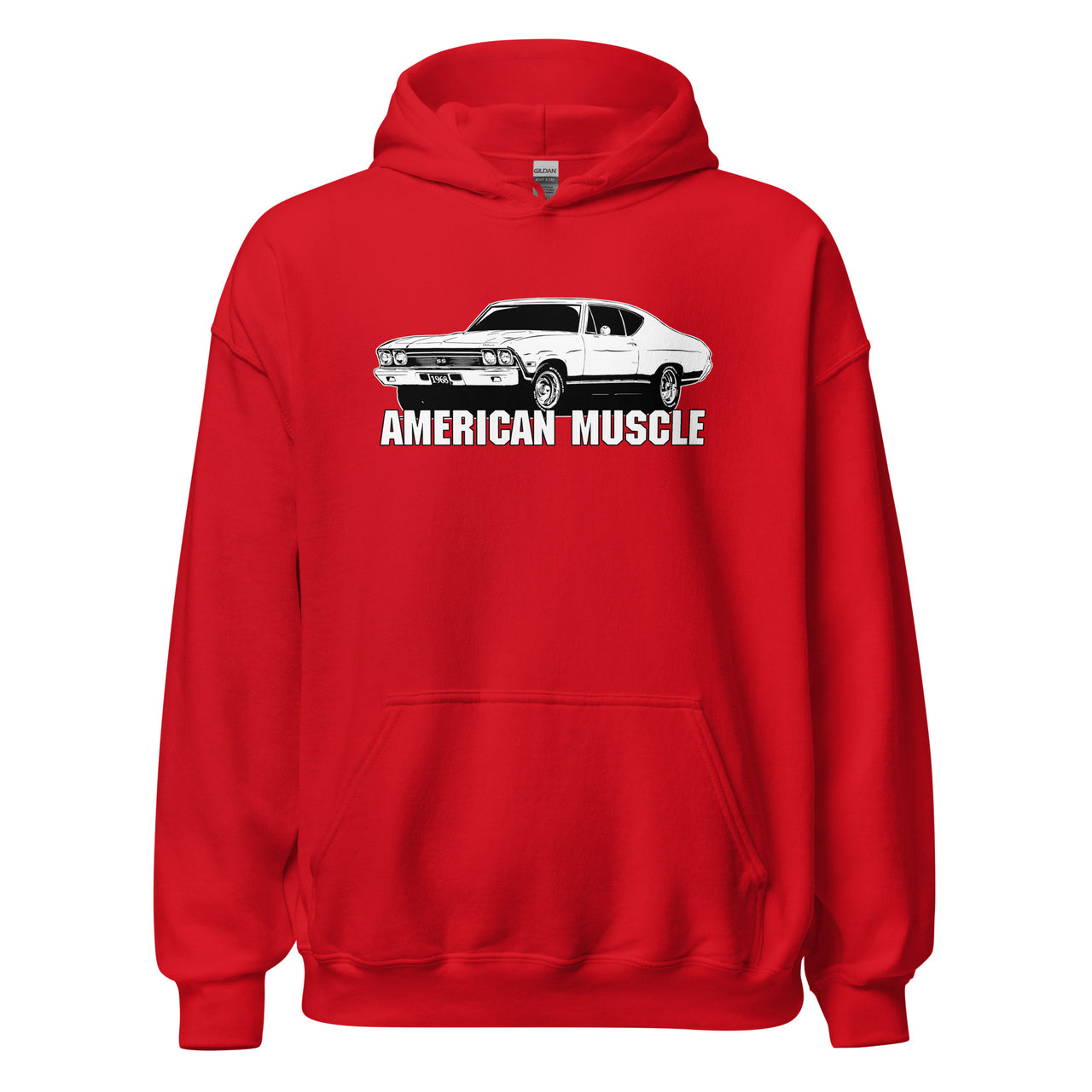1968 chevelle hoodie in red