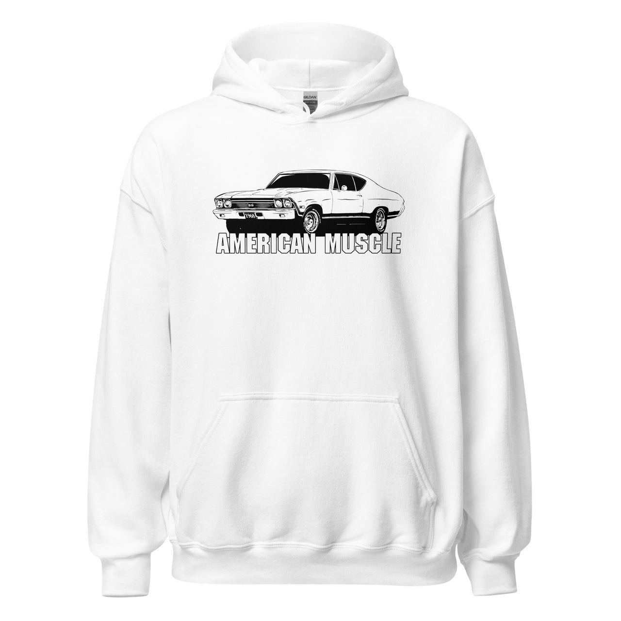 1968 chevelle hoodie in white