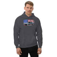 Thumbnail for 69 Camaro Hoodie With American Flag Background-In-White-From Aggressive Thread
