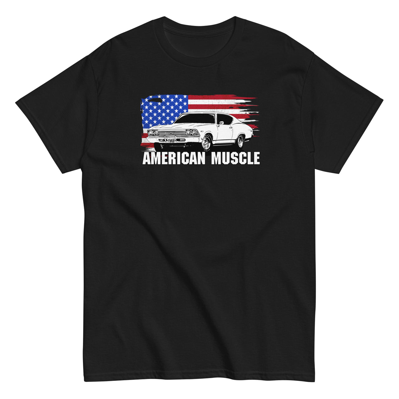 1969 Chevelle Car T-Shirt in black