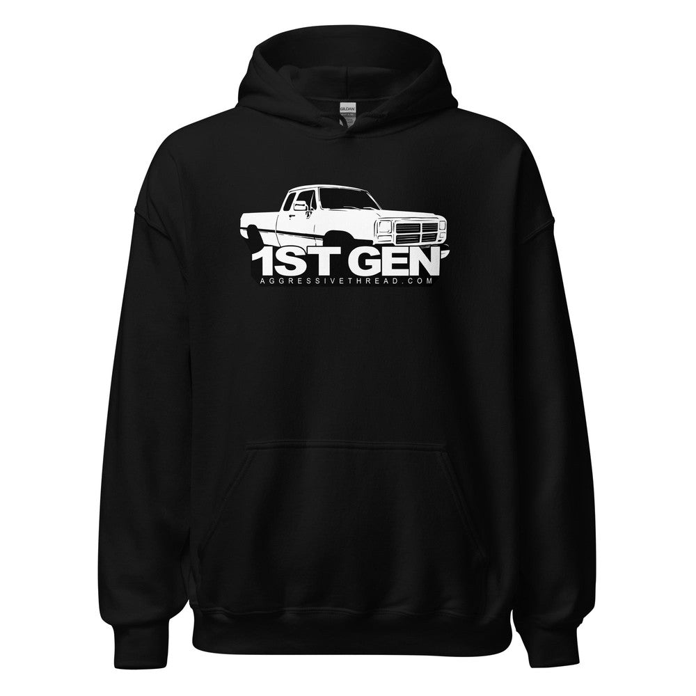 1st Gen dodge ram Truck Hoodie Sweatshirt in black