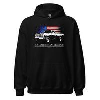 Thumbnail for First Gen Truck Hoodie, American Flag Design Sweatshirt-In-Black-From Aggressive Thread
