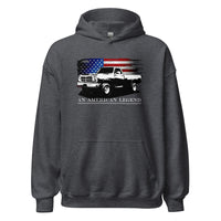 Thumbnail for First Gen Truck Hoodie, American Flag Design Sweatshirt-In-Dark Heather-From Aggressive Thread