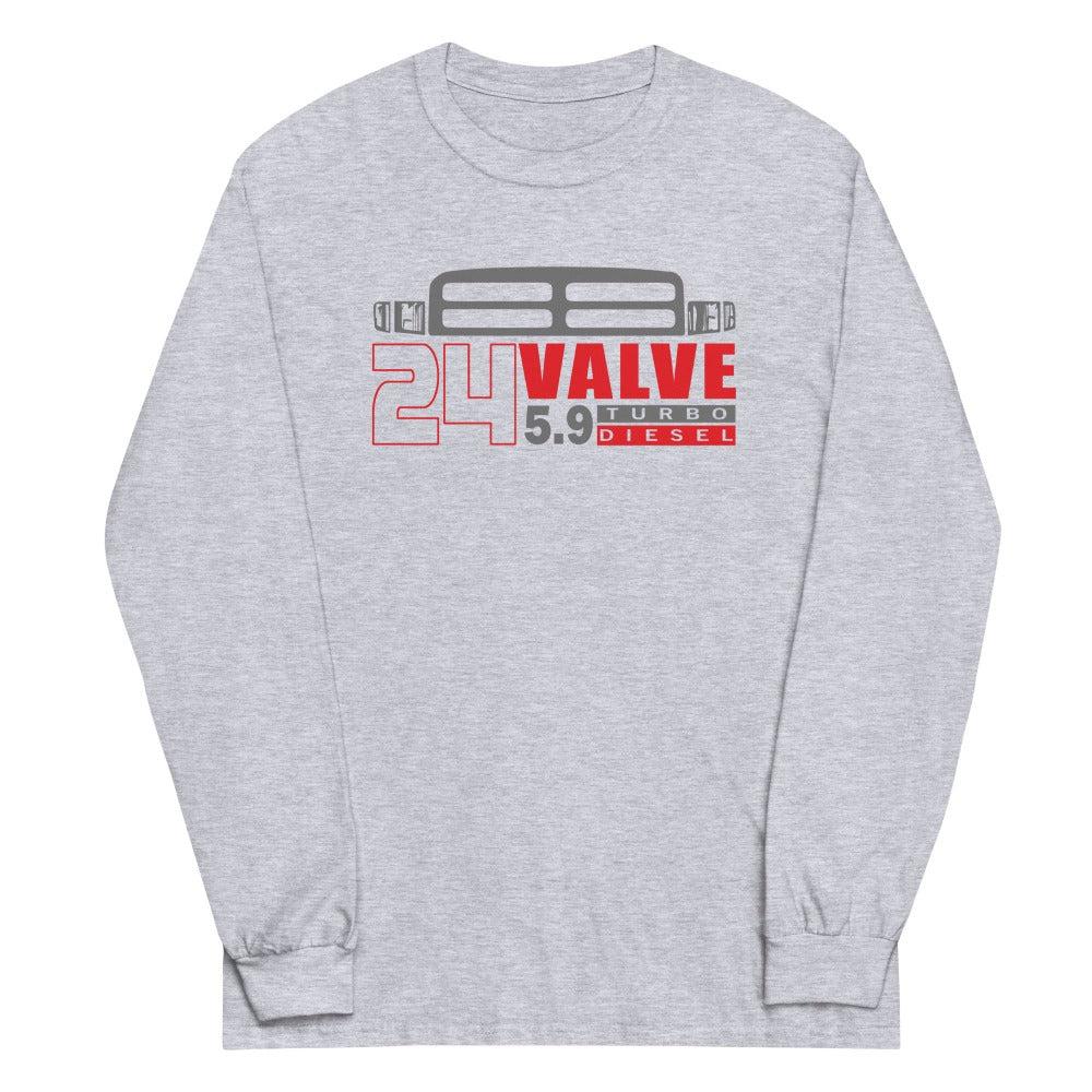 24v 5.9 Diesel 2nd Gen Truck Long Sleeve Shirt in grey
