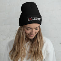 Thumbnail for 24 Valve 5.9 Diesel Winter Hat Cuffed Beanie-In-Black-From Aggressive Thread