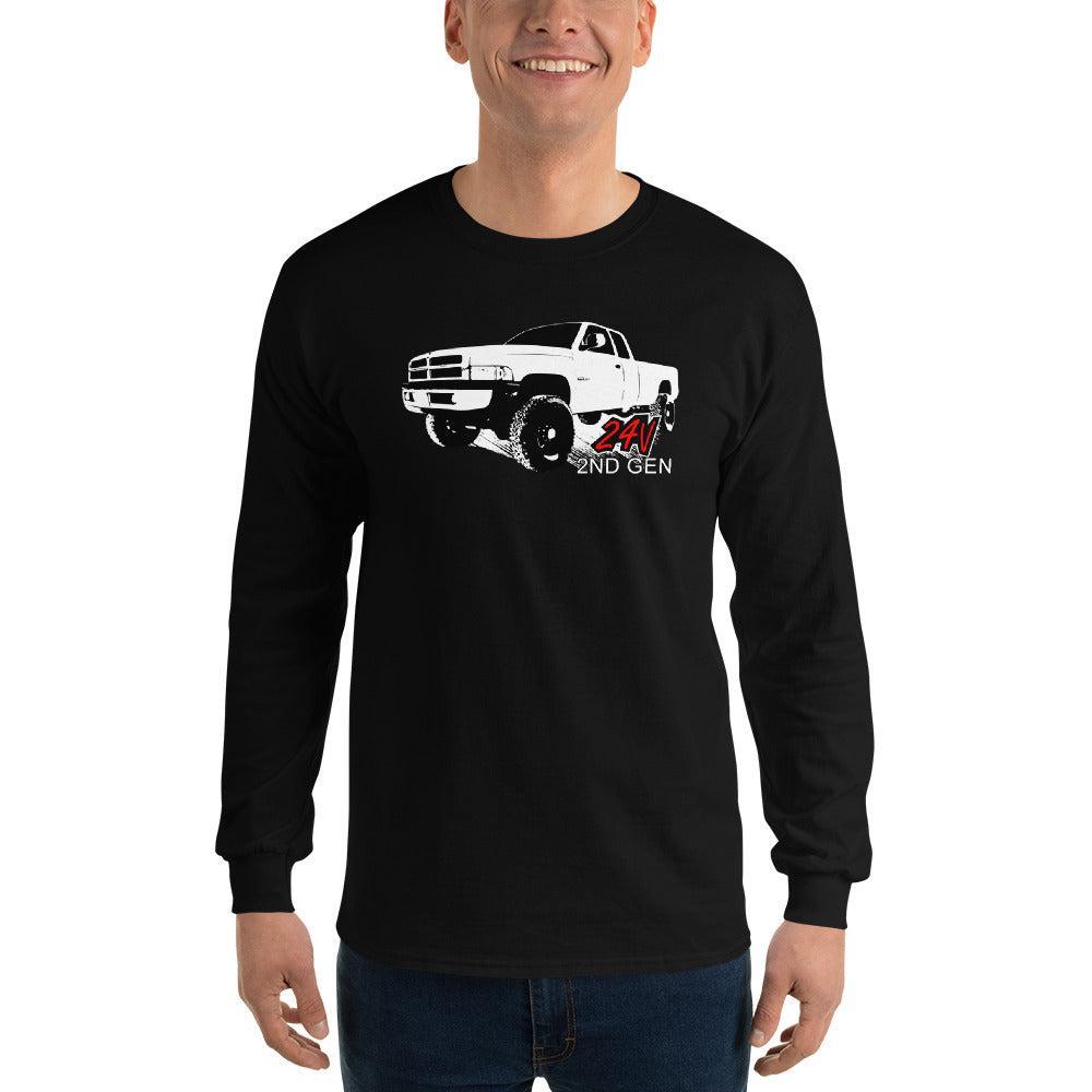2nd Gen Ram 24v Diesel Truck  Long Sleeve T-Shirt - Black