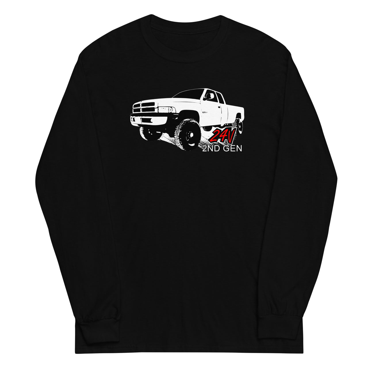 2nd Gen Ram 24v Diesel Truck  Long Sleeve T-Shirt - Black