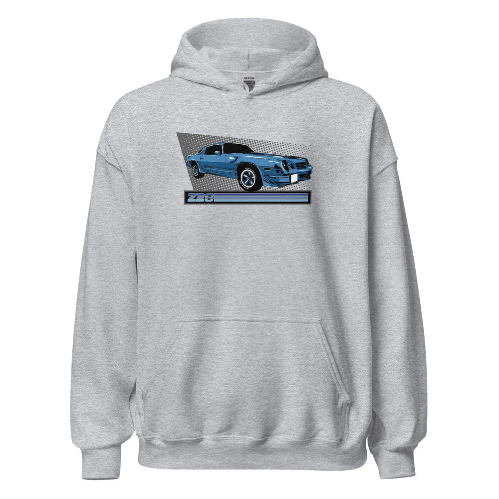 78-81 Camaro Z28 hoodie in grey