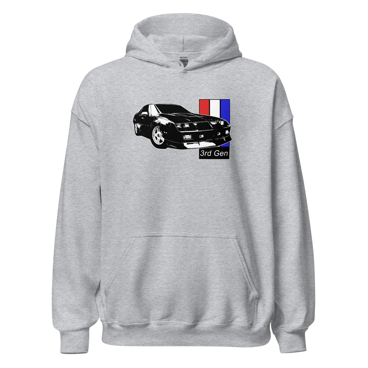 3rd Gen Camaro Hoodie Sweatshirt-In-Sport Grey-From Aggressive Thread