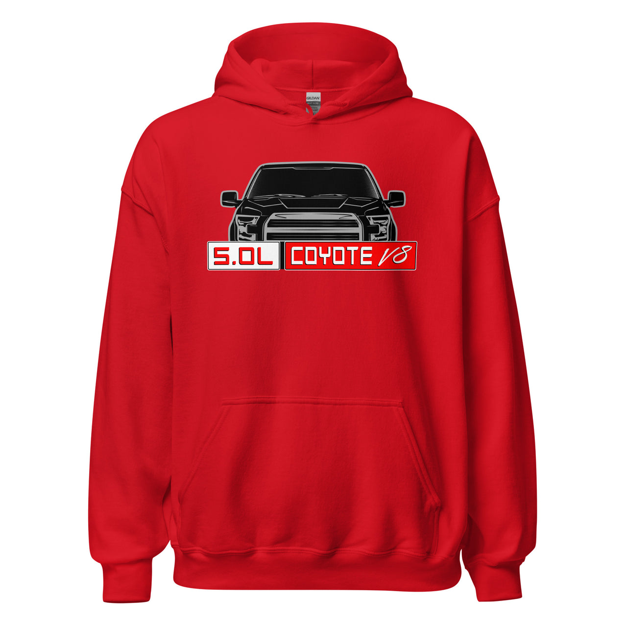 50 coyote v8 f150 hoodie in red