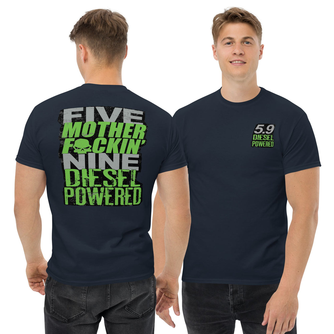 Five MF'N Nine 5.9 Diesel Truck T-Shirt in navy