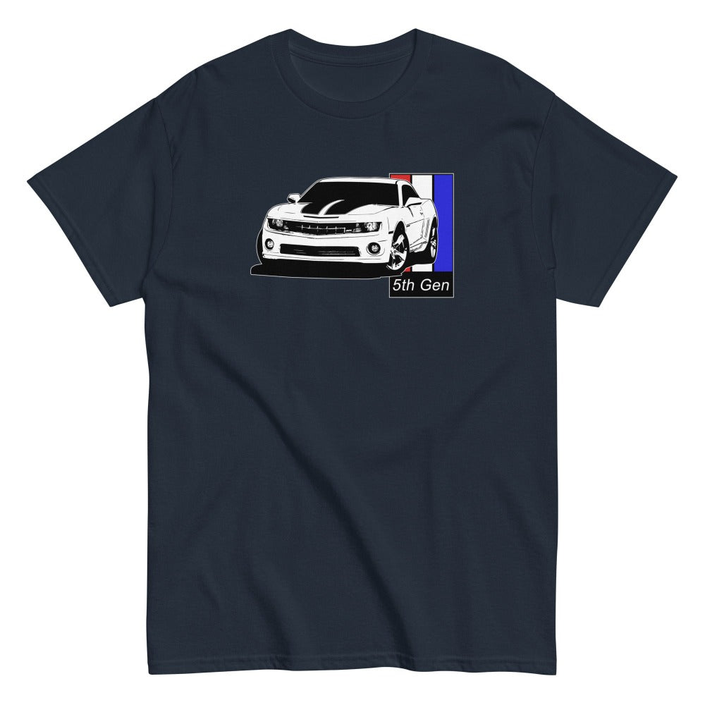 5TH Gen Camaro T-Shirt, Modern Muscle Car Shirt in navy
