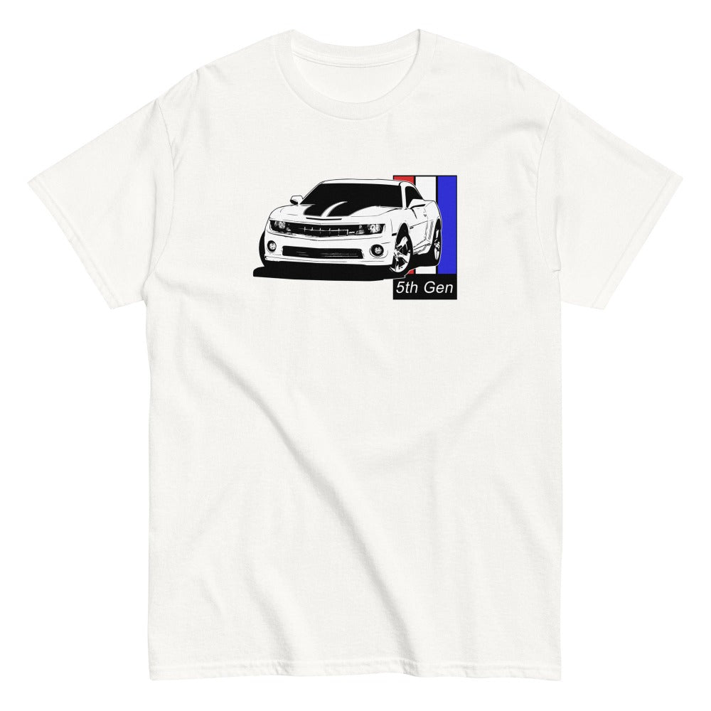 5TH Gen Camaro T-Shirt, Modern Muscle Car Shirt in white