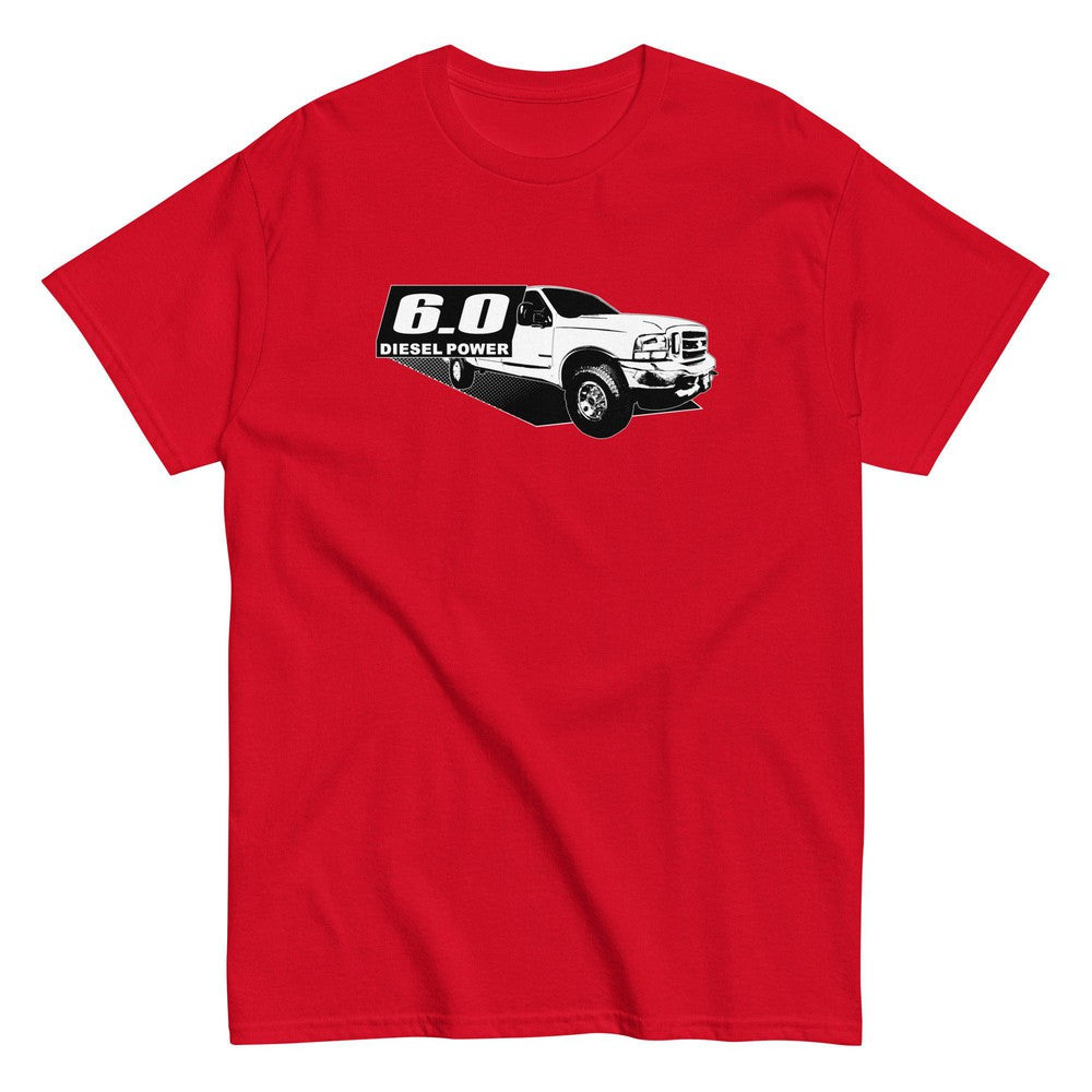 Power Stroke 6.0 Diesel Truck T-Shirt in red