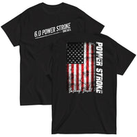 Thumbnail for 6.0 Powerstroke American Flag T-Shirt in black