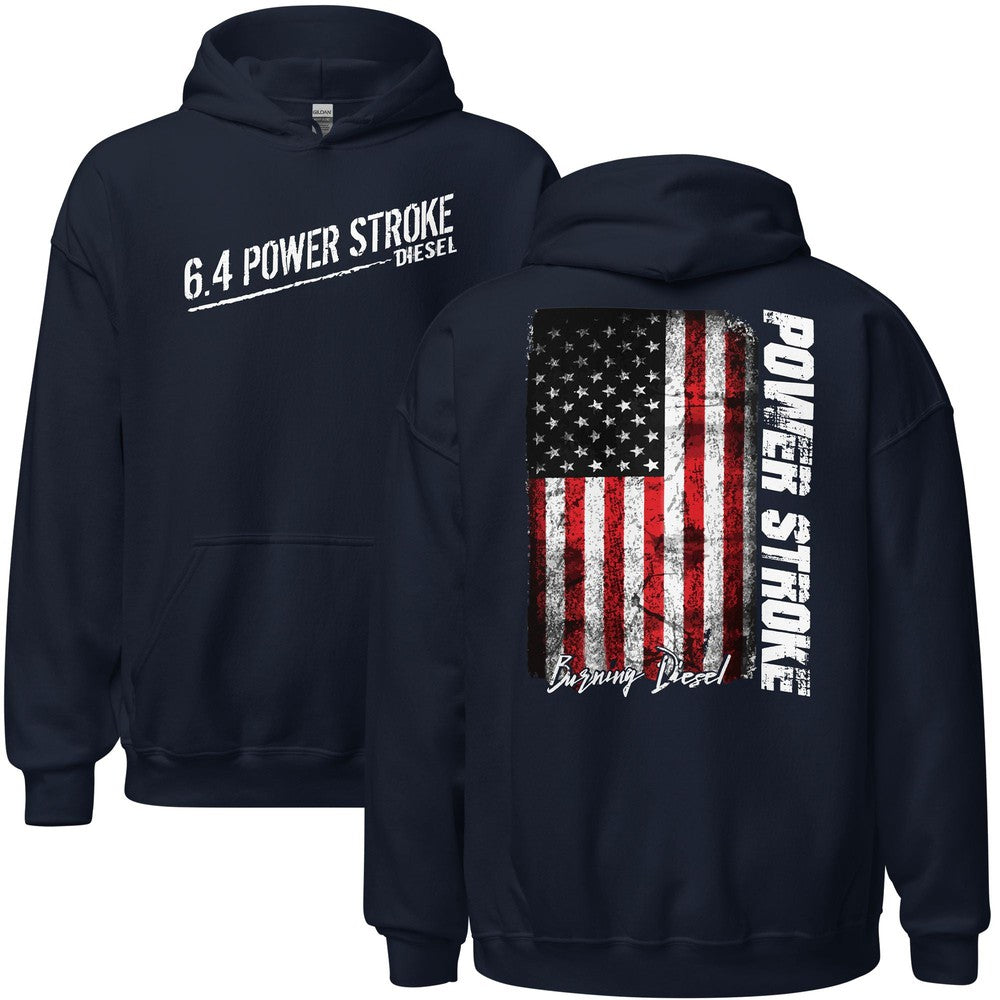6.4 Power Stroke hoodie sweatshirt in navy