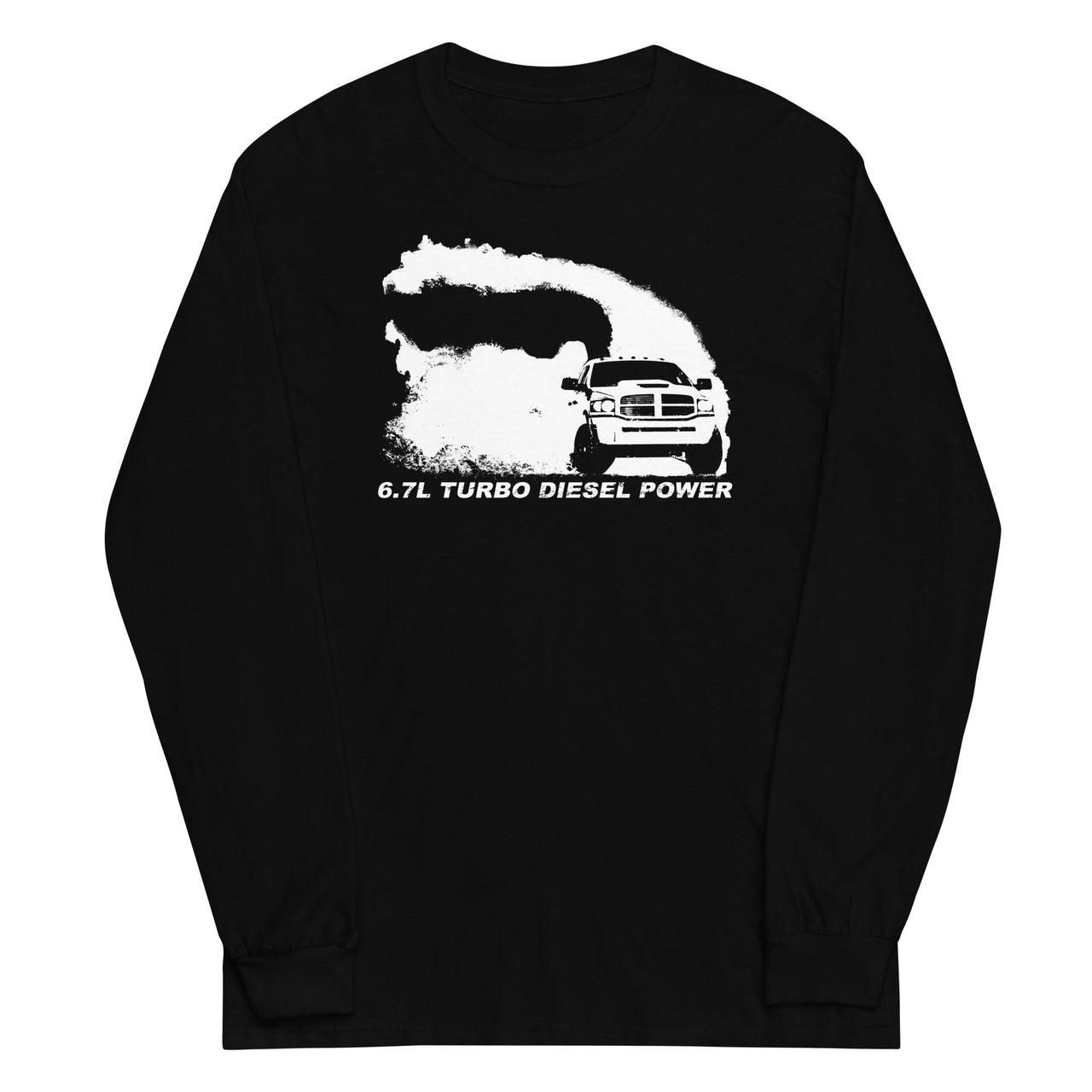 6.7 3rd Gen Truck Rolling Coal Burnout Long Sleeve T-Shirt in black