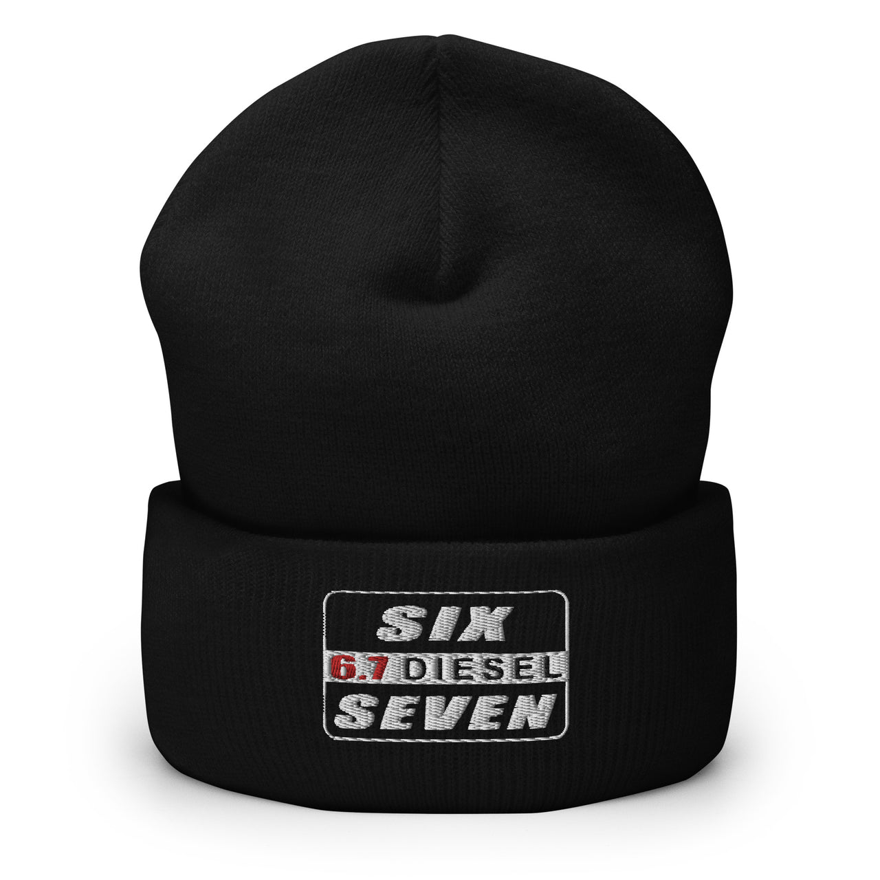 6.7 Powerstroke Hat Winter Cuffed Beanie in black