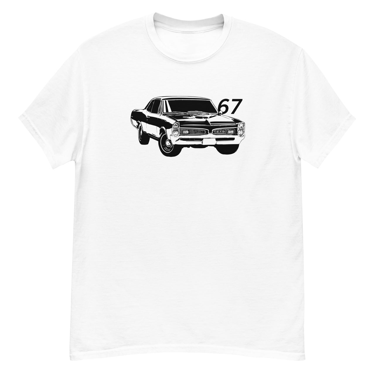 67 GTO T-Shirt, 60s Muscle Car Tee Shirt-In-White-From Aggressive Thread