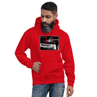 Thumbnail for 1967 Impala hoodie sweatshirt modeled in red
