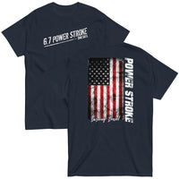 Thumbnail for 6.7 Power Stroke T-Shirt With American Flag-In-Navy-From Aggressive Thread