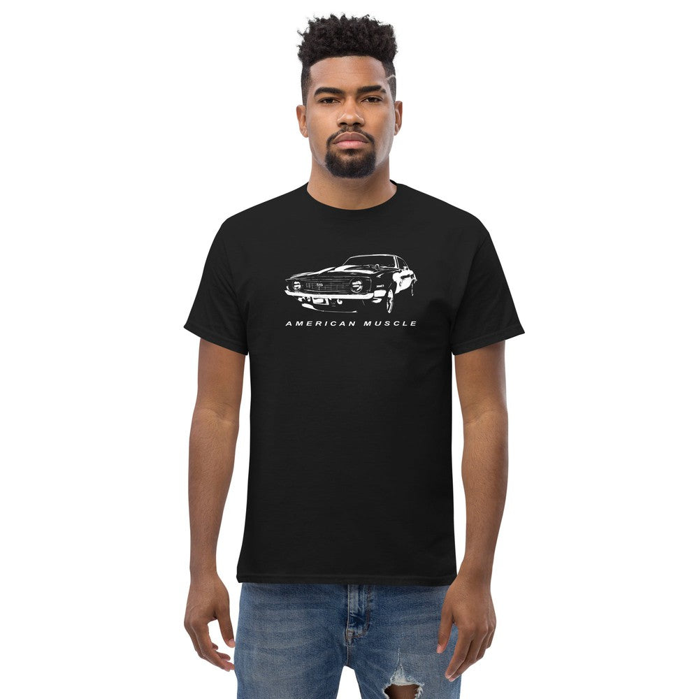 1969 Camaro t-shirt modeled in black