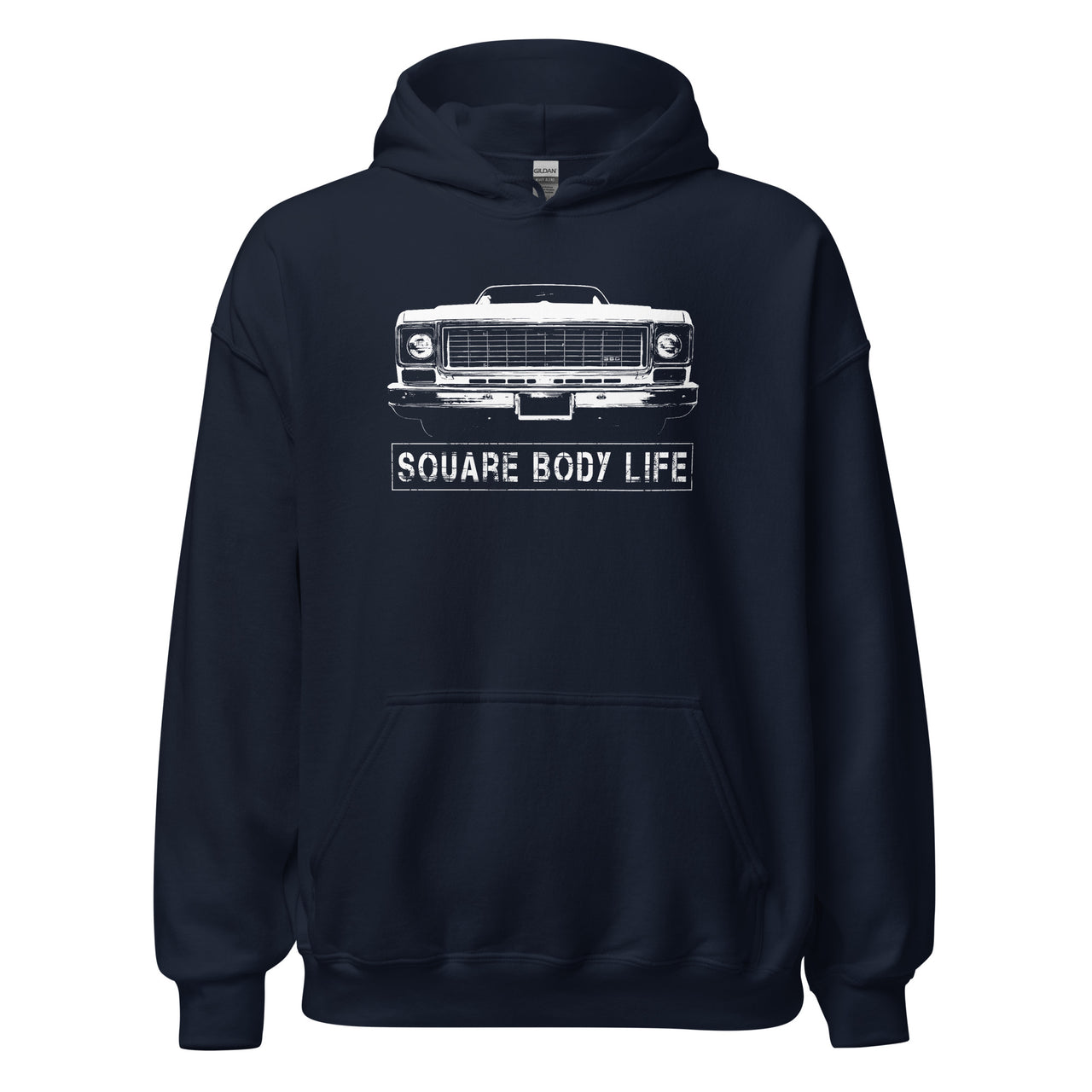 73-75 Square Body Hoodie in navy