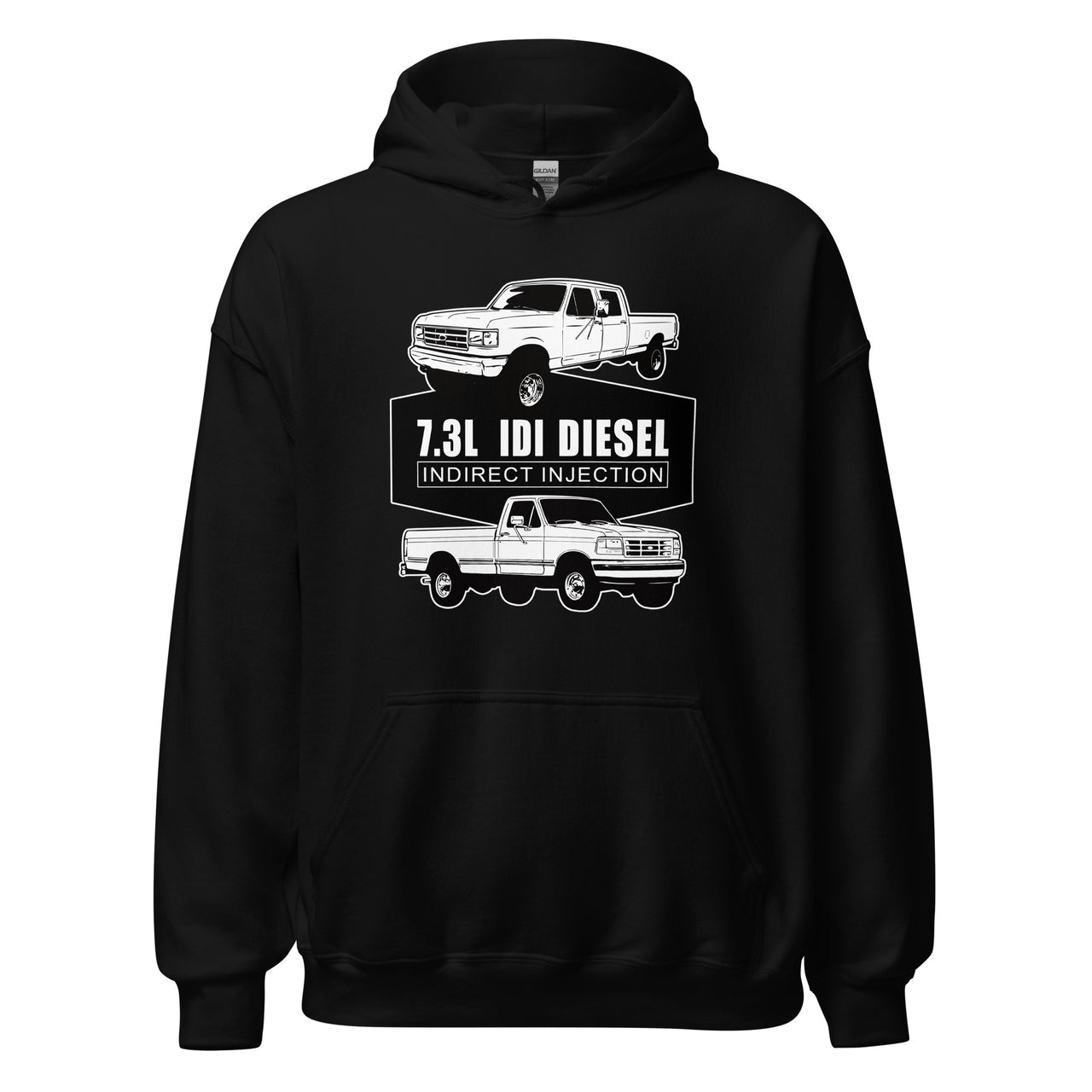 73 idi diesel truck hoodie in black