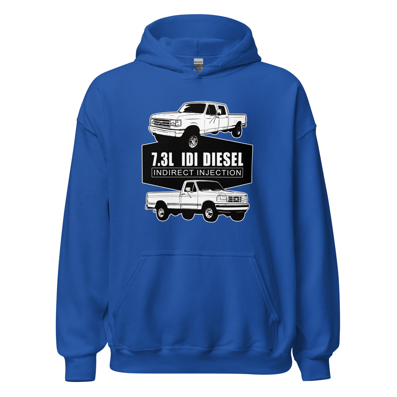 73 idi diesel truck hoodie in blue