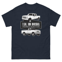 Thumbnail for 7.3 IDI Diesel Truck T-Shirt-In-Navy-From Aggressive Thread