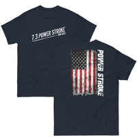 Thumbnail for 7.3 Powerstroke T-Shirt With American Flag in navy