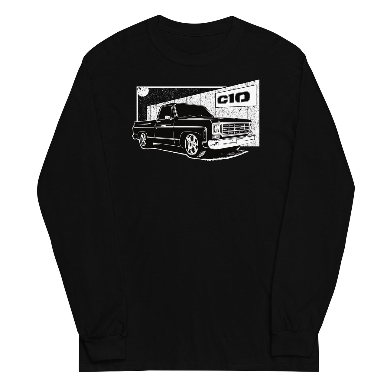 77 Square Body C10 Long Sleeve T-Shirt in black