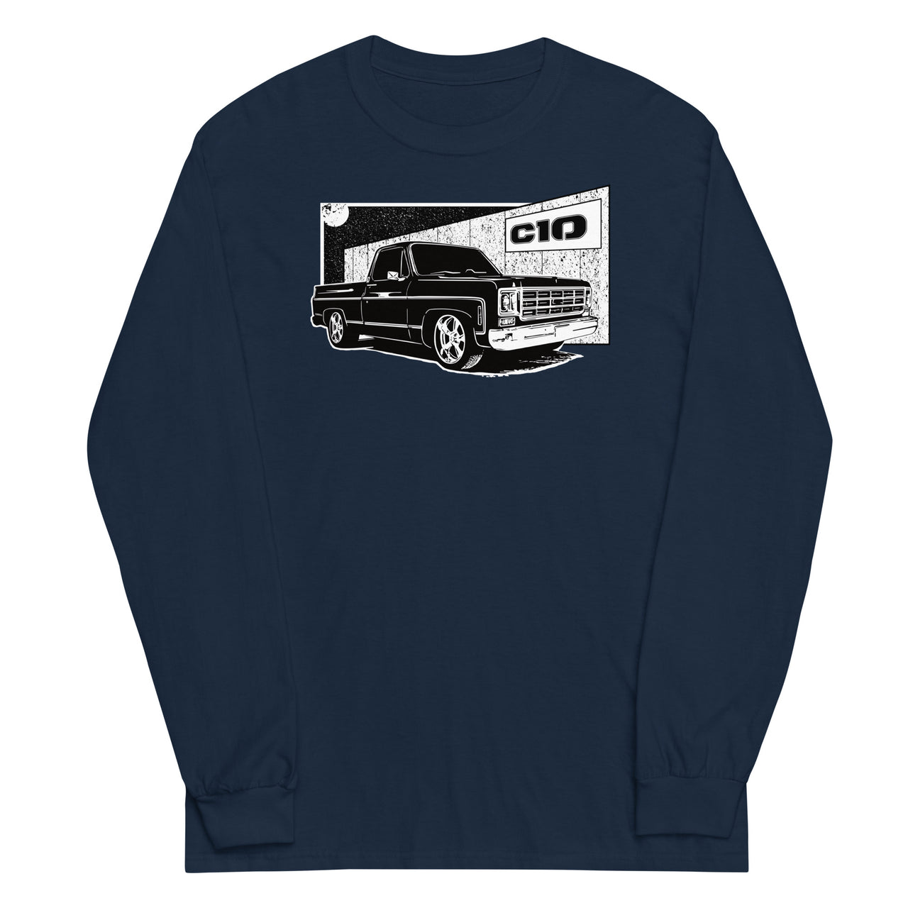 77 Square Body C10 Long Sleeve T-Shirt in navy
