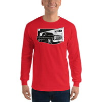 Thumbnail for 77 Square Body C10 Long Sleeve T-Shirt modeled in red