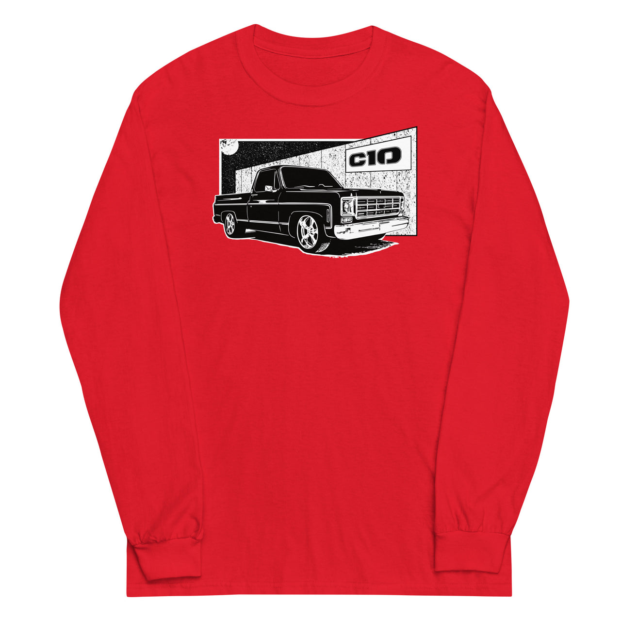 77 Square Body C10 Long Sleeve T-Shirt in red