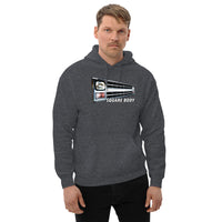 Thumbnail for Square Body Truck 80s Angled Grille Hoodie modeled in grey
