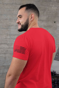 Thumbnail for American Flag Sleeve Print t-shirt