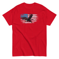 Thumbnail for Patriotic American Flag Bald Eagle T-Shirt in red
