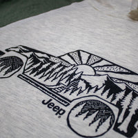 Thumbnail for Mens Jeep® Atomic Side Long Sleeve Hooded T-Shirt - Moss Green / Natural